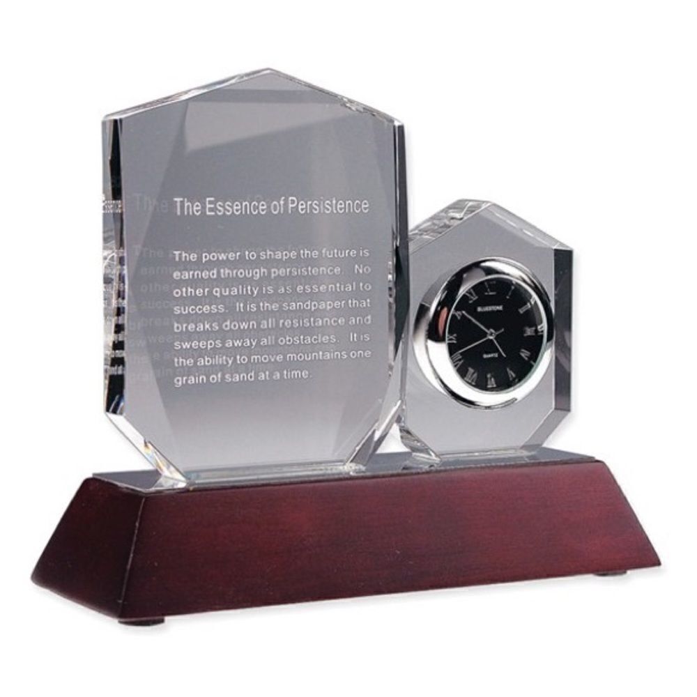 Inspirational Desk Clock (Persistence) by Bluestone Designs